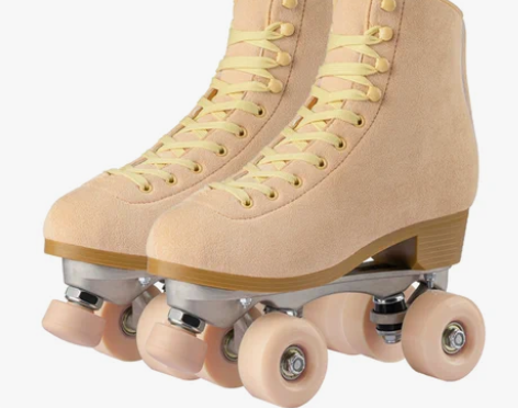 世纪福虎成人双排溜冰鞋优质绒面超纤皮金属支...