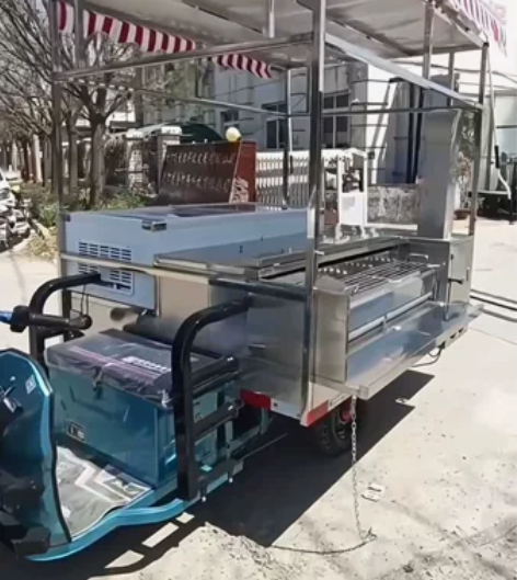 新款摆摊 电动三轮车无烟净化器摊利器移动的...