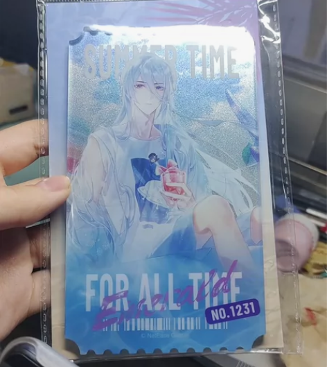 艾漫湛蓝海岛亚克力票根叶瑄款，全新未撕膜，...