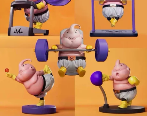 魔人布欧手办系列五款，健身主题，标价为单款价格。购买3款以上...