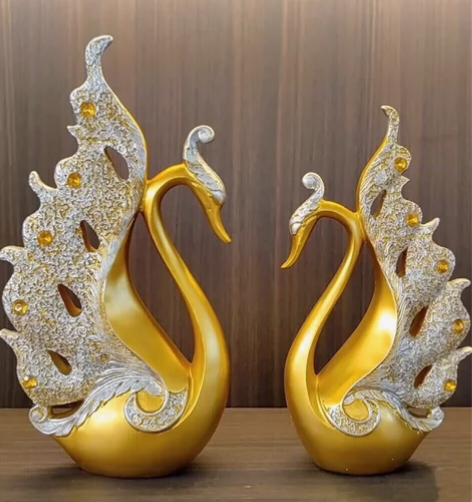 【一对包邮！】欧式现代轻奢高档电视柜天鹅摆...