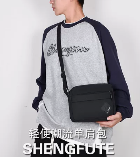 2023新款秋冬新款男士单肩包斜挎包休闲简...