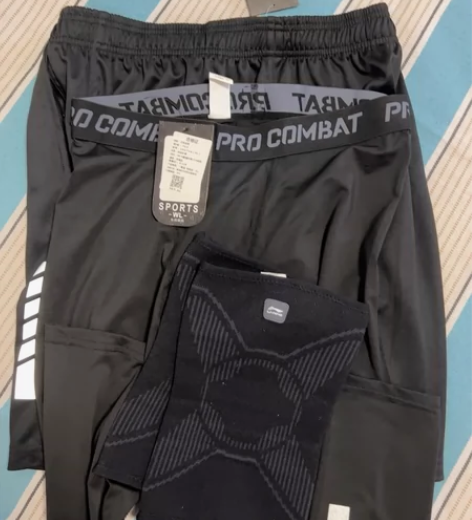 紧身裤男速干高弹健身运动套装田径跑步服篮球...