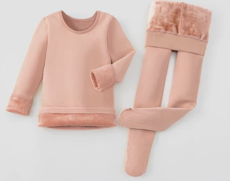 只穿了一次，【天猫双12】儿童肉色加绒加厚...