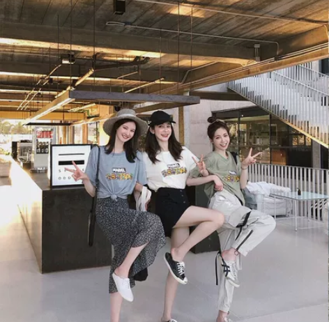 张大奕漫威合作工装裤女小脚显瘦帅气嘻哈宽松...