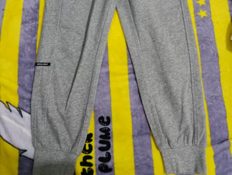 灰色色束脚运动裤女秋冬2022新款宽松高腰...