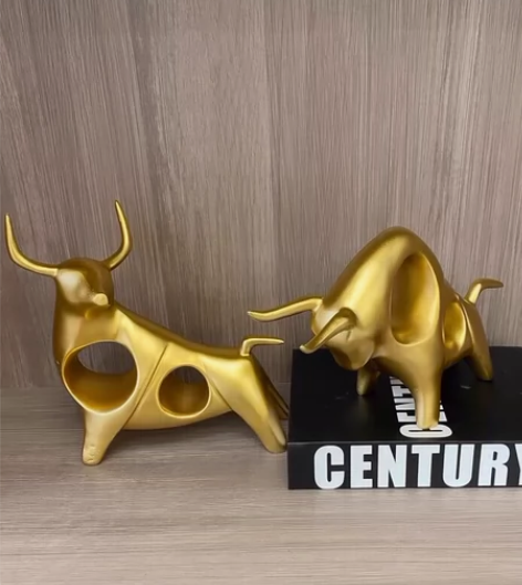 【特价!】轻奢简约牛摆件现代酒柜电视柜办公...