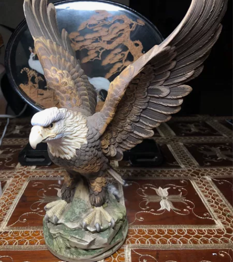 树脂精雕精绘大鹏展翅摆件 树脂精雕工艺摆件...