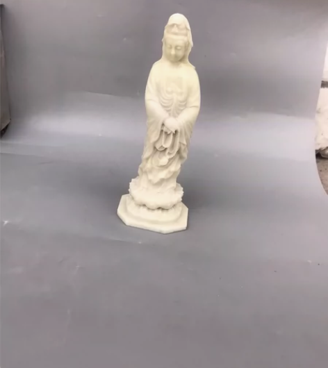 天然瓷白玉观音笔筒白玉碗玉石摆件文玩玉器 ...