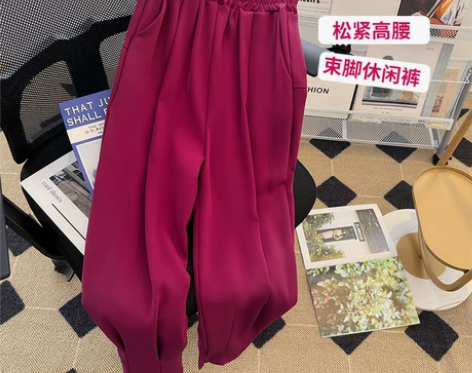 大码女装2022胖妹妹夏季新款松紧腰宽松西...