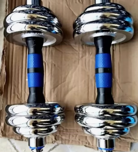 【成本出售，全新纯铁哑铃】 纯铁实心电镀哑...