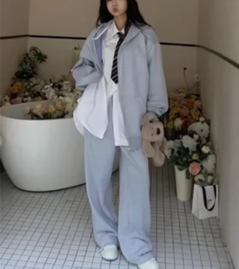 全新包邮橘子树在哪儿奶系运动麂皮套装女春秋...