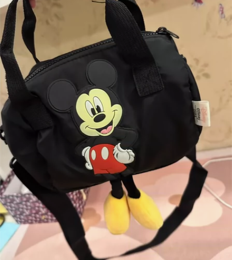 米奇斜挎包儿童保龄球卡通可爱水桶包女生夏季...