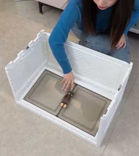 五折处理折叠收纳箱加厚收纳双开门收纳箱免安...