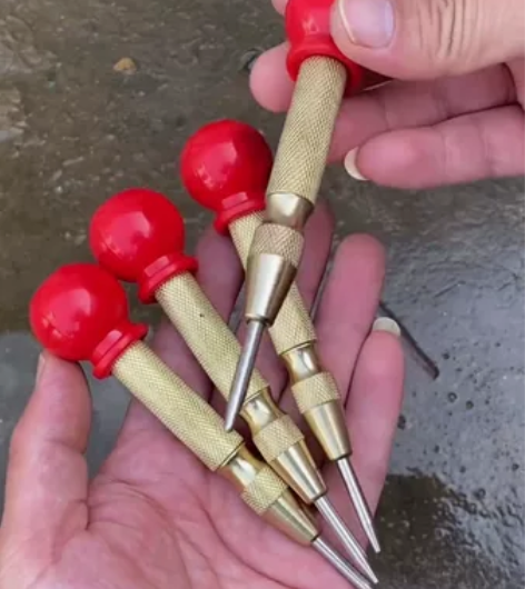 高硬度自动中心冲弹簧定位器打孔钻孔定点器铳...