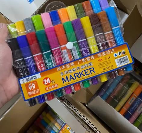 斯尼尔马克笔40色可选套装彩色漫画专用双头...