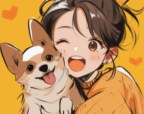 Q版手绘头像设计定制情侣宠物真人照片动漫转...