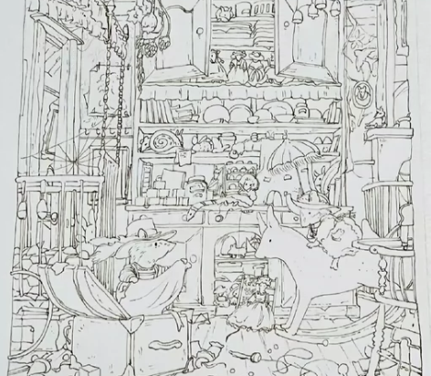 手绘装饰画，定制，约稿 装饰画 野蔷薇村的...