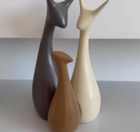 [清仓一套三个] 摆件家居装饰品一家三口鹿...