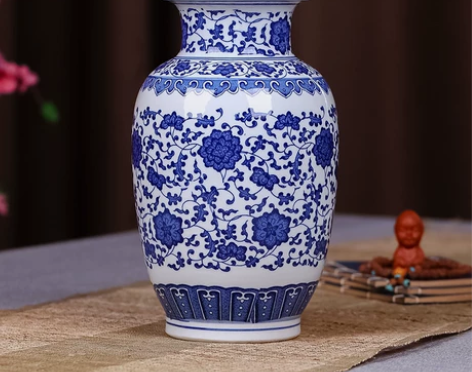 店面不开了全新青花冬瓜瓶景德镇陶瓷器青花瓷...