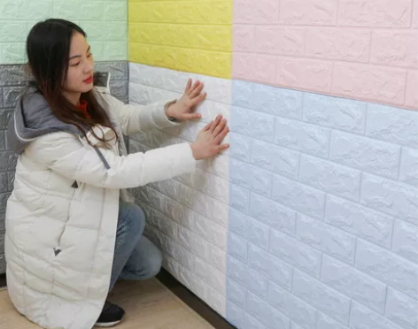 全新9.9包邮墙纸自粘3d立体墙面壁纸墙贴...