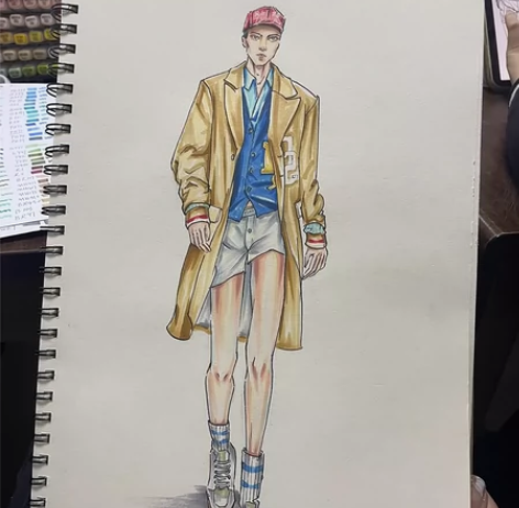 手绘服装设计效果图 马克笔 水彩都可 25...