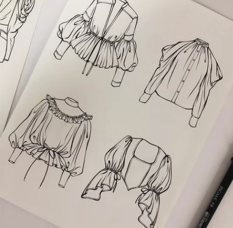 手绘服装款式图 可设计 临摹/照片 价格根...