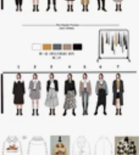 服装效果图/ 服装款式图线稿图/ 服装排版...