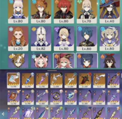 急出一下这个原神号 账号60级限定角色12...