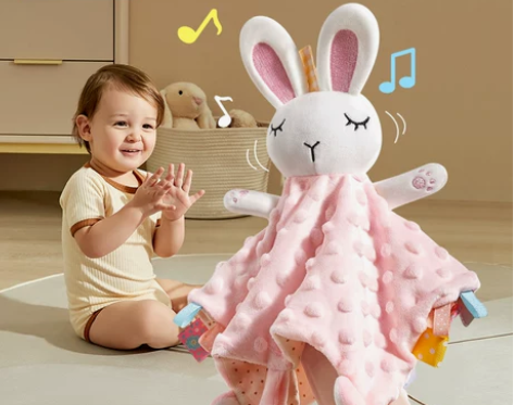 婴儿安抚巾玩偶可入口宝宝手偶毛绒娃娃哄睡觉...