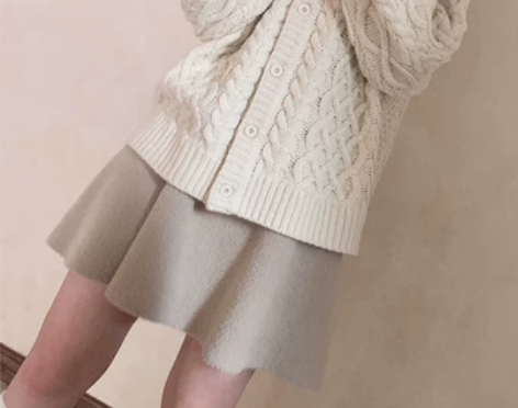 仿貂绒毛茸茸少女纯色秋冬百搭打底A字高腰半...