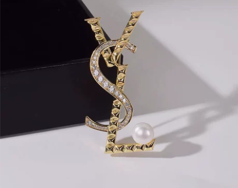 杨树林法式ys字母胸针高级设计感高档胸花女...