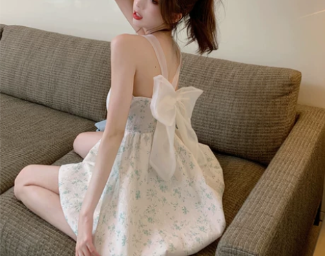 超仙气质花苞公主裙甜美温柔风复古法式初恋纯...