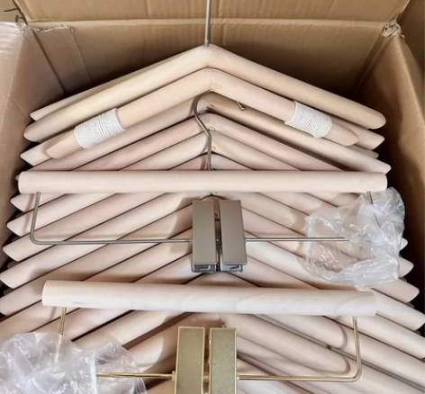 全新一级圆棍高端实木衣架，女士儿童服装店高...