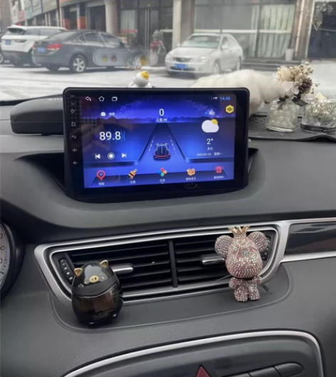 标志308/12-14款导航改装中控大屏倒...