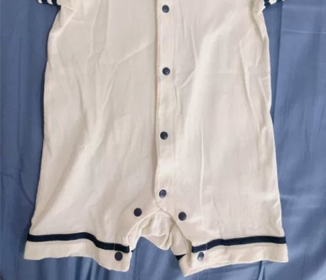 日系夏季男女宝宝中性款爬服新生婴儿纯棉连体...