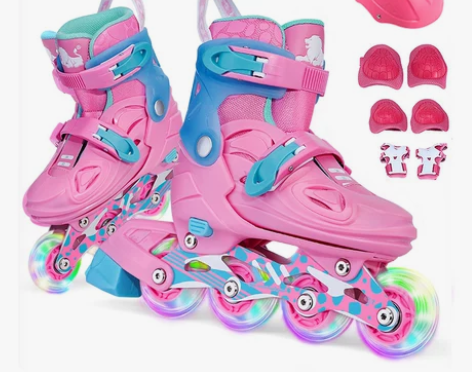 美洲狮正品轮滑鞋溜冰鞋儿童全套装男童女童初...