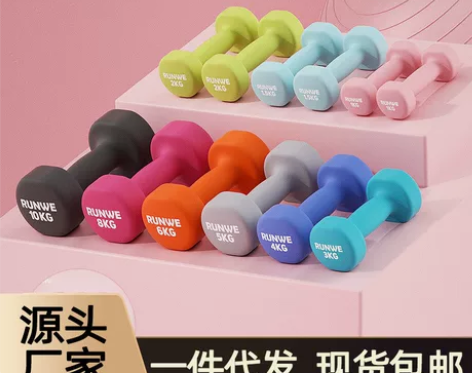朗威哑铃女士健身家用器材儿童学生男生套装组...