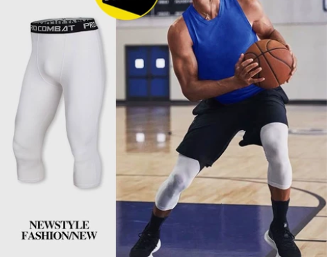 【全新运动紧身裤】全新篮球紧身裤男七分裤体...