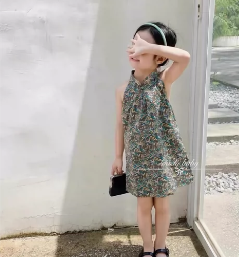 军旅小镇春夏无肩旗袍中国风改良连衣裙酷炫姐...