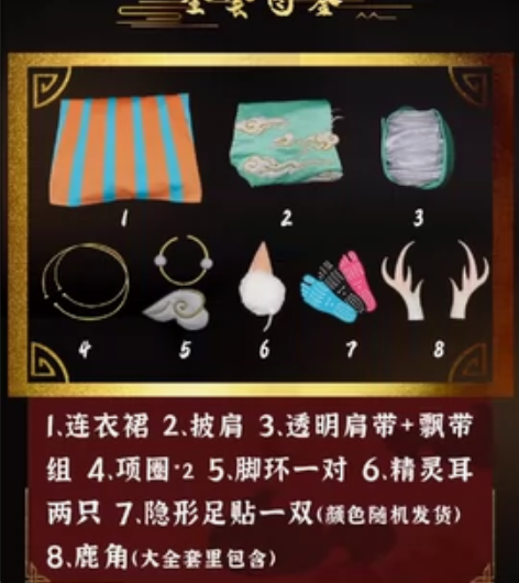 急出一套次元依的瑶遇见神鹿，仅试穿，可小刀...