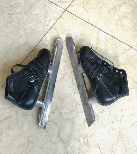 全新速滑冰刀鞋（鞋面、鞋底、鞋内全牛皮质量...