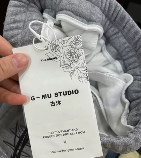 明熙古沐G619高腰松紧复合加绒哈伦休闲裤...