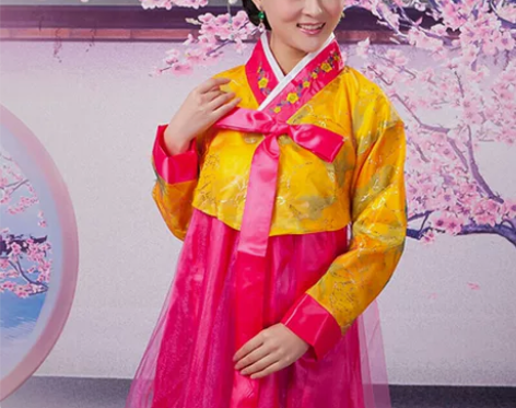 民族风绣花朝鲜族传统韩服女装 飞翔户外摄影...