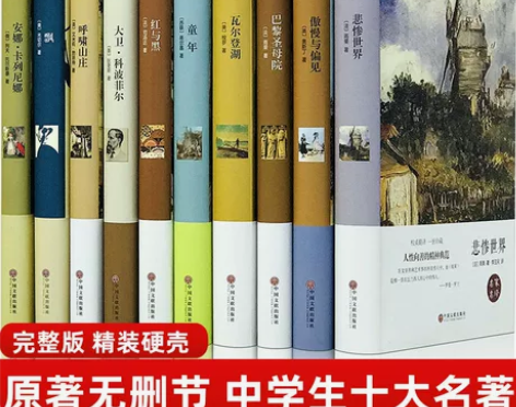 世界十大经典文学名著全10册悲惨世界 飘 ...