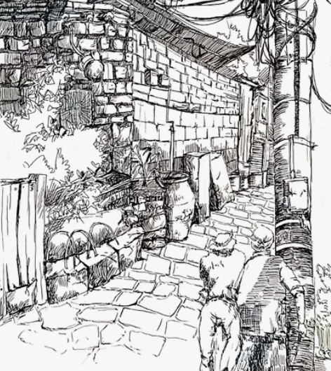 风景速写 可指定图片 照片 可临摹可写生 ...