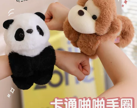 可爱风小熊猫啪啪圈狐狸拍拍手环骑行趴自行