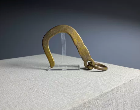 清中期造办处铜鎏金帐钩四件套h14 单只长...