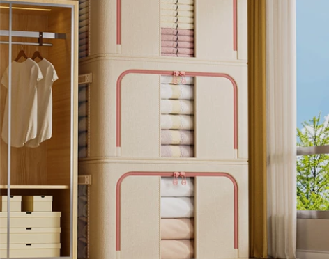 收纳箱 日本无印mujie3个装 加厚棉麻...