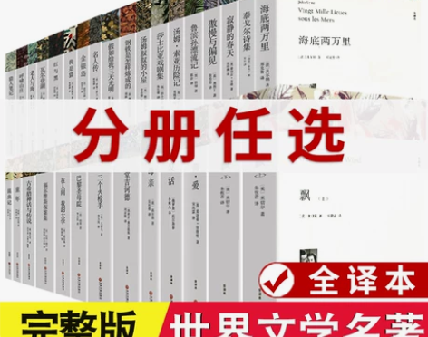 世界名著战争与和平老人与海 飘书籍悲惨世界...
